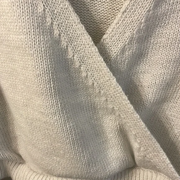 Lou & Grey Cropped Faux Wrap Sweater - Picture 3 of 9